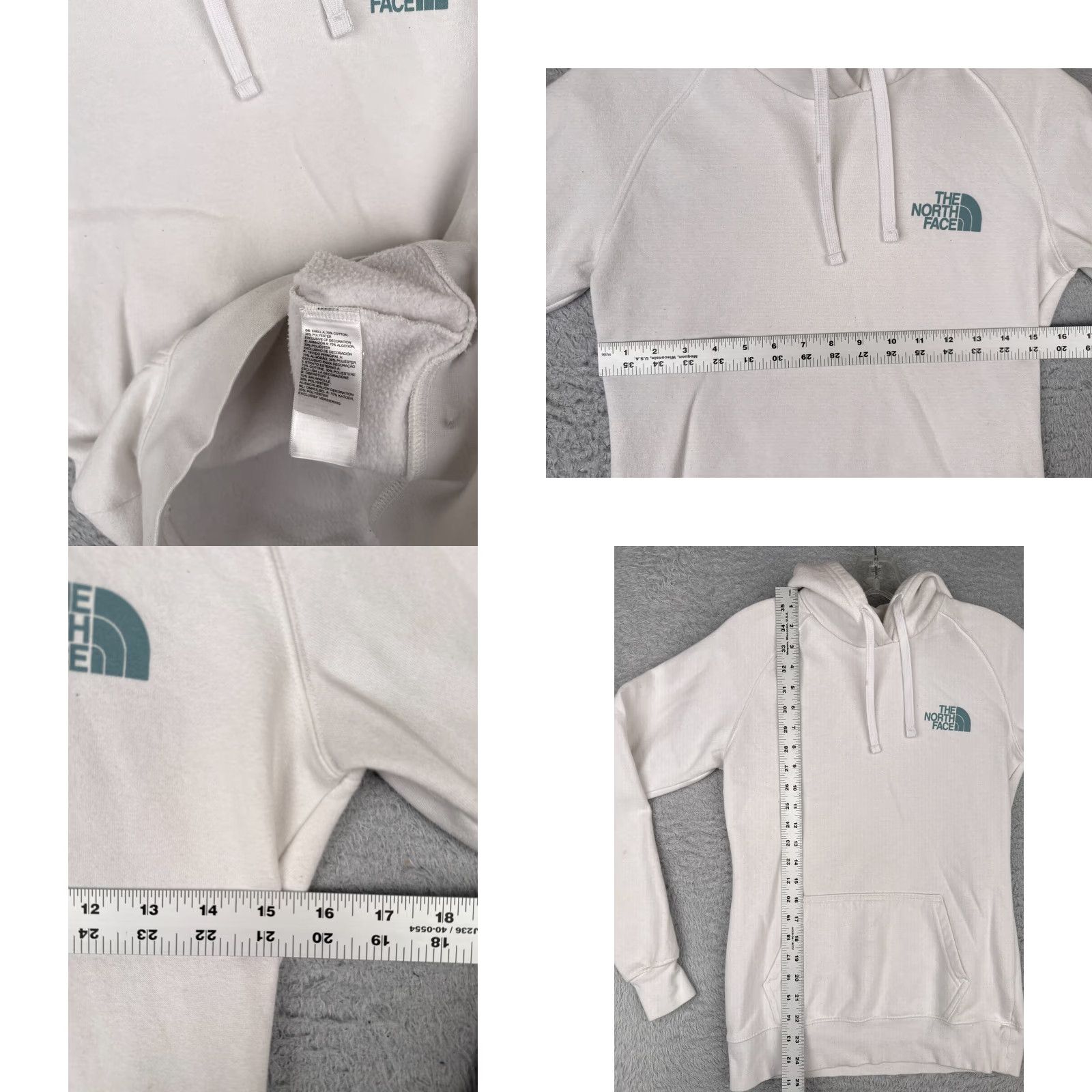 The North Face VINTAGE The North Face Hoodie Womens XS White Pullover Logo Pocket Hooded Crew Neck Size XS / US 0-2 / IT 36-38 - 8 Thumbnail