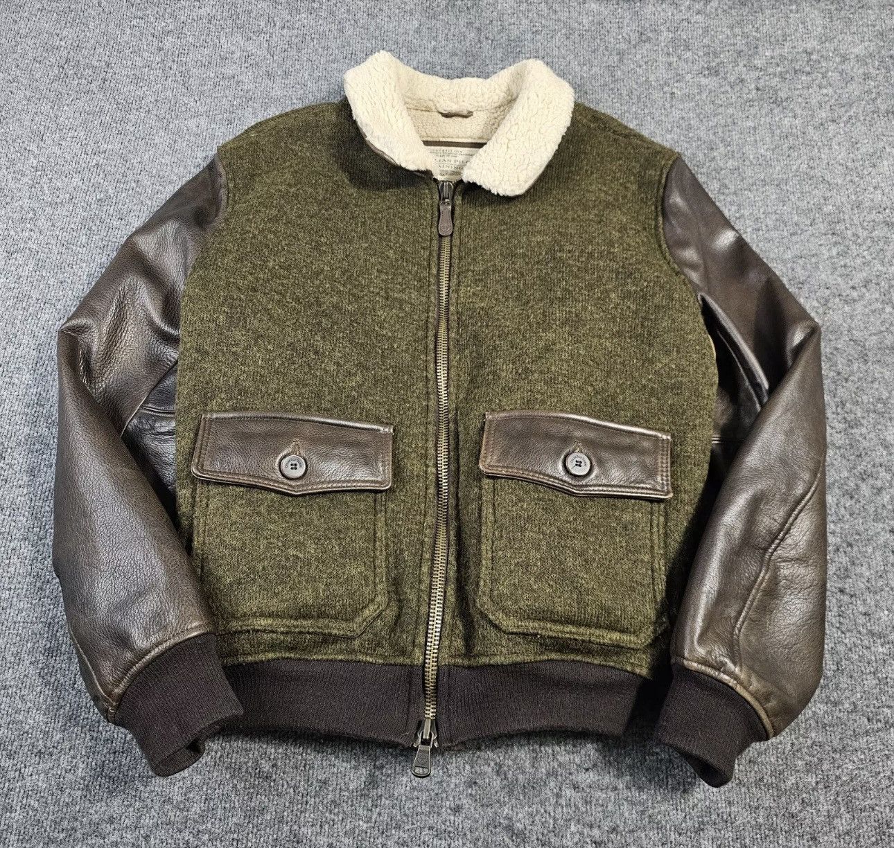 Cockpit USA Cockpit USA G-1 Flight Jacket - XL - Olive Wool & Leather Size US XL / EU 56 / 4 - 1 Thumbnail