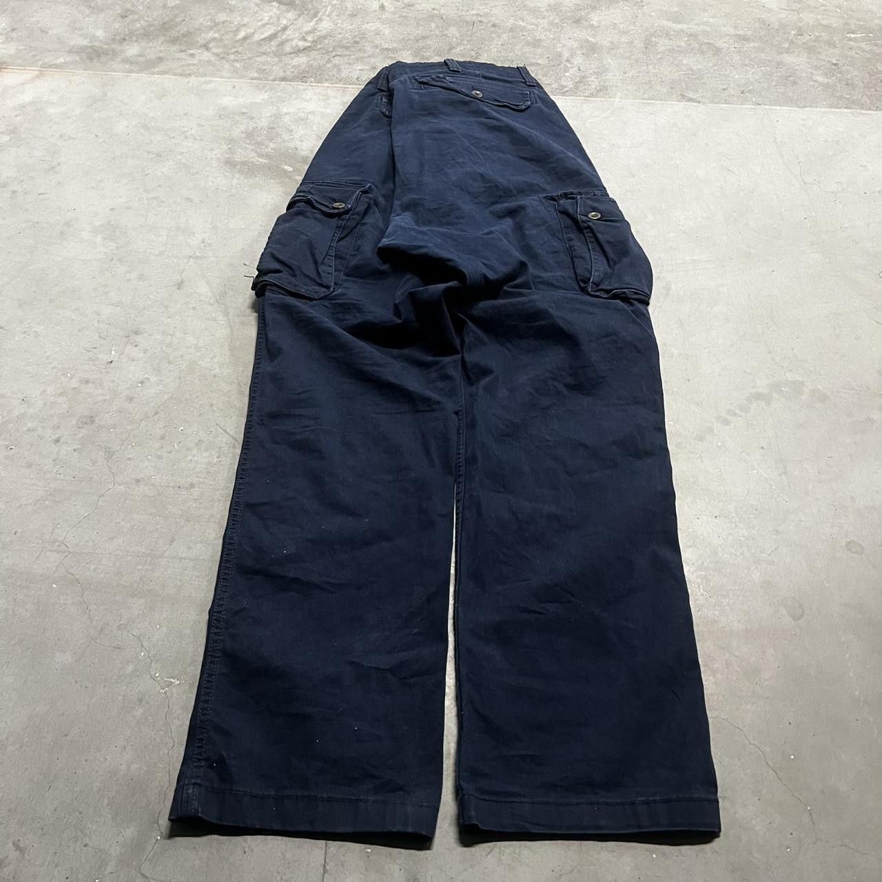 Japanese Brand × Vintage Vintage Y2K/2000s Baggy Fit Navy Blue Cargo Pants! Size US 38 / EU 54 - 6 Thumbnail