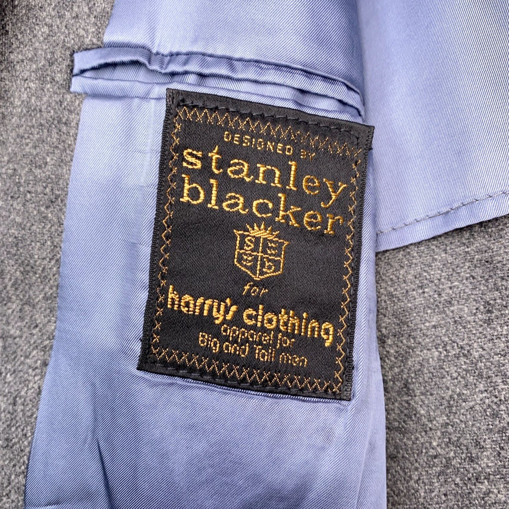 Stanley Blacker VINTAGE Stanley Blacker Sport Coat Gray Wool Blazer 46 Notch Lapel Three-Button Single-Breasted Regular Men Size 46R - 4 Thumbnail