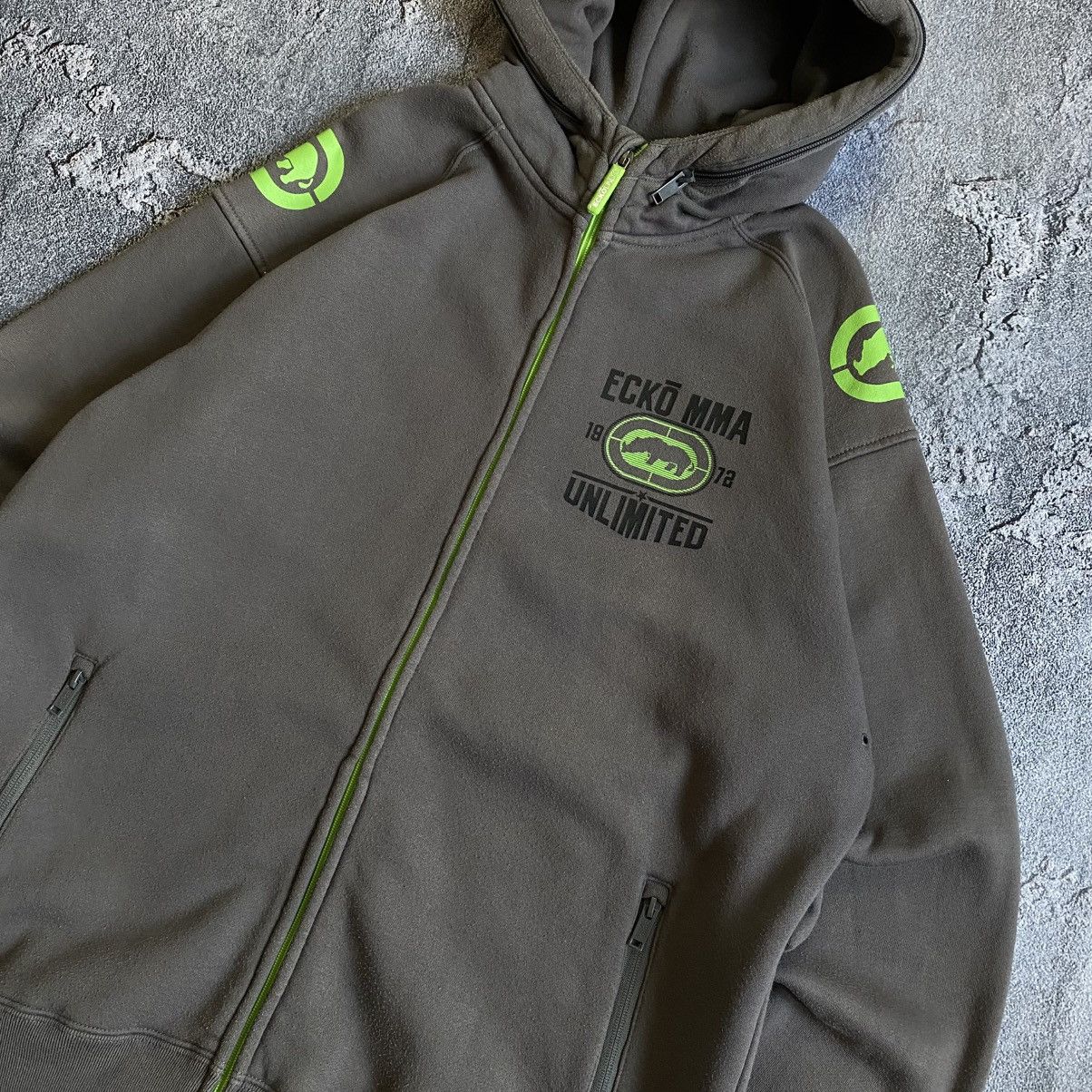 Vintage Ecko Unlimited Zip-Up Logo Gray Men’s Hoodie Size XL