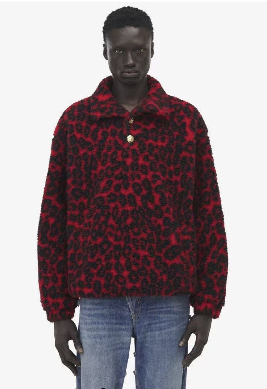 Alexander McQueen Leopard print fleece sweatshirt size M Size US M / EU 48-50 / 2 - 1 Thumbnail