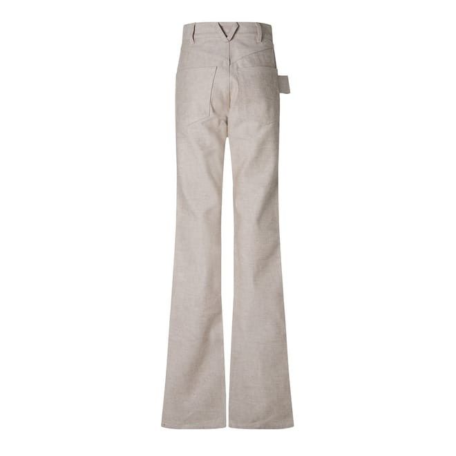 Bottega Veneta Bottega Veneta Bv Trousers in Beige Size 27" / US 4 / IT 40 - 2 Thumbnail