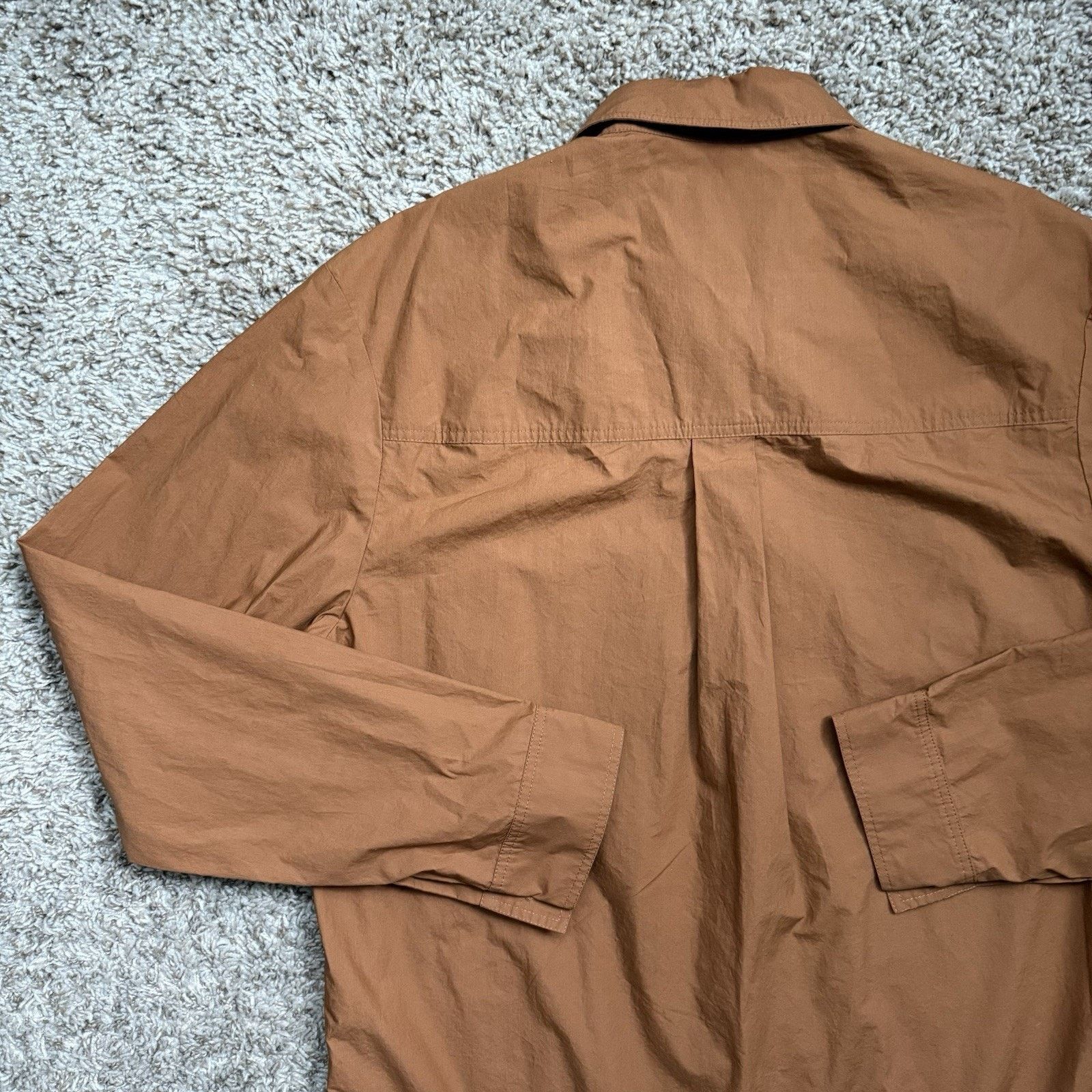 Nanushka $520 Nanushka Tan Orange Damos Shirt Oversized Button Up Size US M / EU 48-50 / 2 - 11 Thumbnail