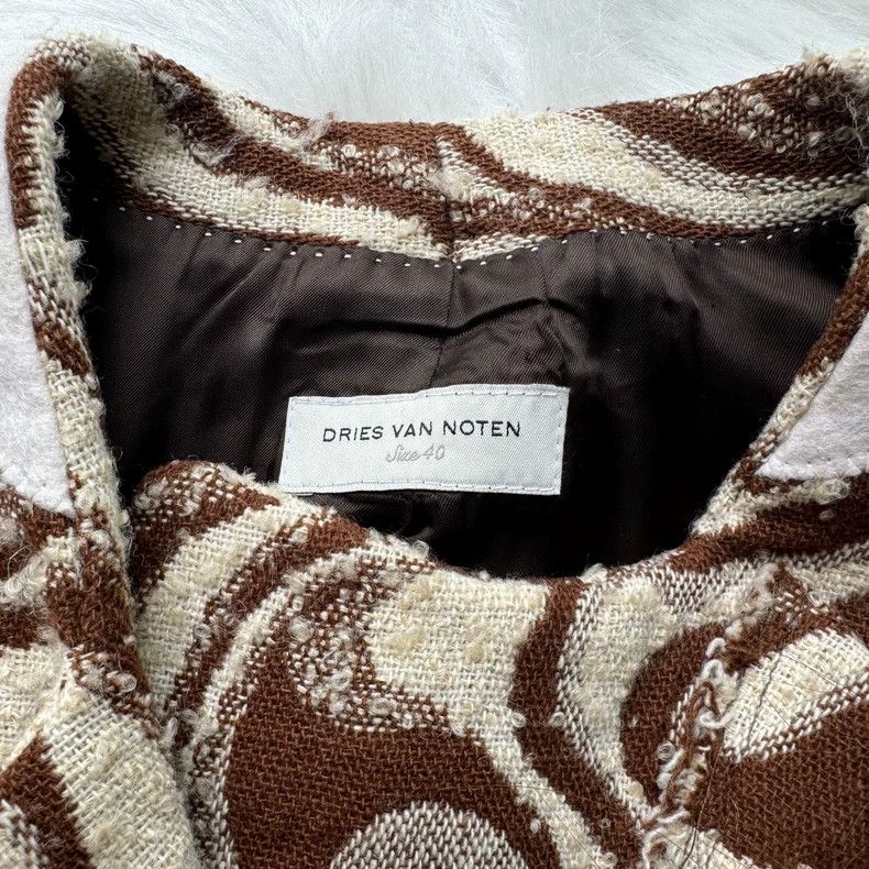 Dries Van Noten DRIES VAN NOTEN size:40 Water ripple wool suit jacket Size L / US 10 / IT 46 - 6 Thumbnail