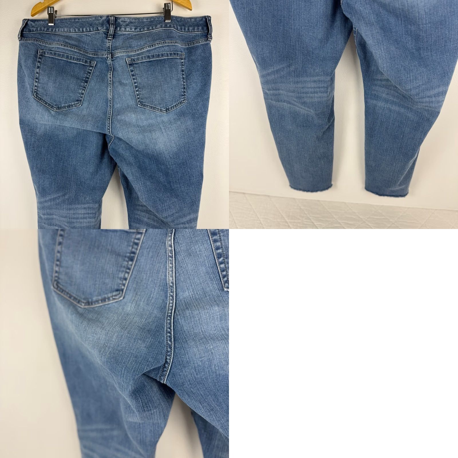 Torrid Torrid Crop Boyfriend Jeans Womens 20 Blue Distressed Stretch Size 42" / US 20 - 9 Thumbnail