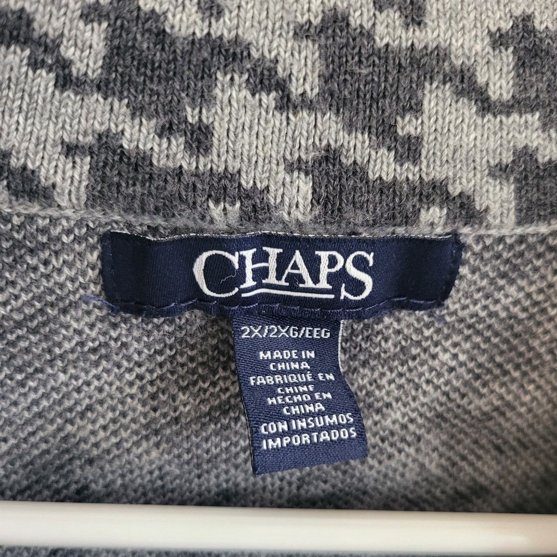 Chaps Chaps Gray Houndstooth Side Zip Moto Jacket - 2X Size XXL / US 16-18 / IT 52-54 - 3 Thumbnail