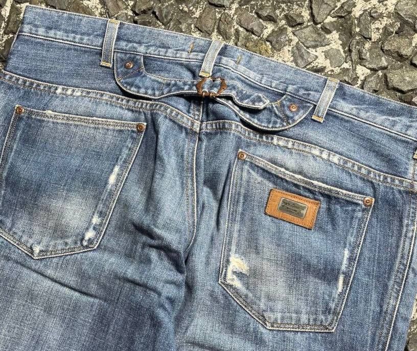 Dolce & Gabbana Dolce Gabbana - Plated Logo Denim Jeans Size US 36 / EU 52 - 3 Thumbnail