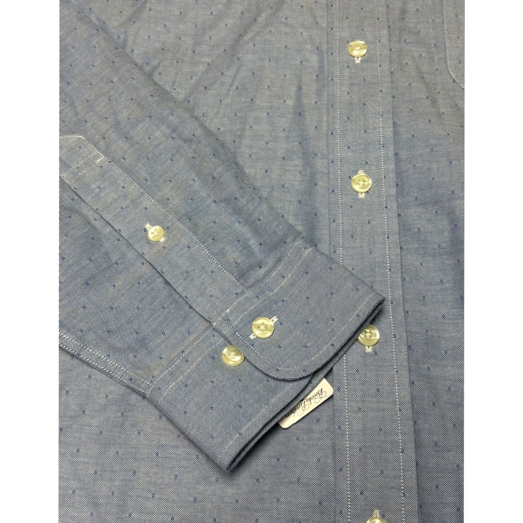 Brooks Brothers VINTAGE Brooks Brothers 1818 Regent Fit Non-Iron Supima Cotton Shirt Micro Mens L Blue Polka Dot Size US L / EU 52-54 / 3 - 3 Thumbnail