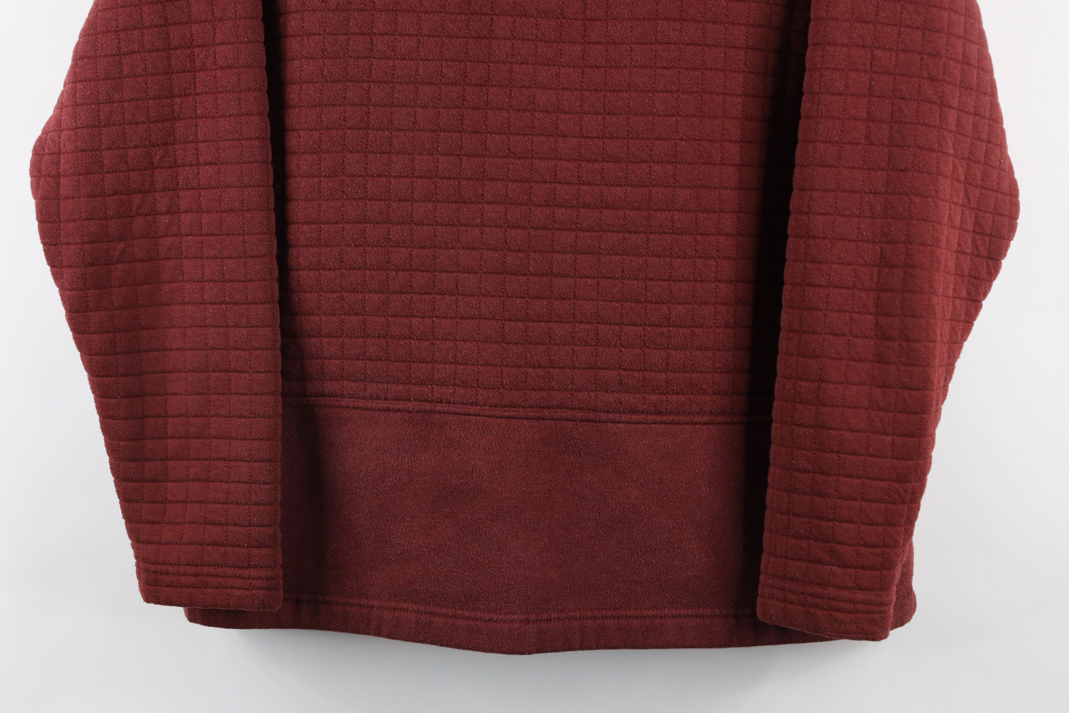 Vintage Vintage 90s Streetwear Henley Collared Sweatshirt Red Size L / US 10 / IT 46 - 3 Thumbnail