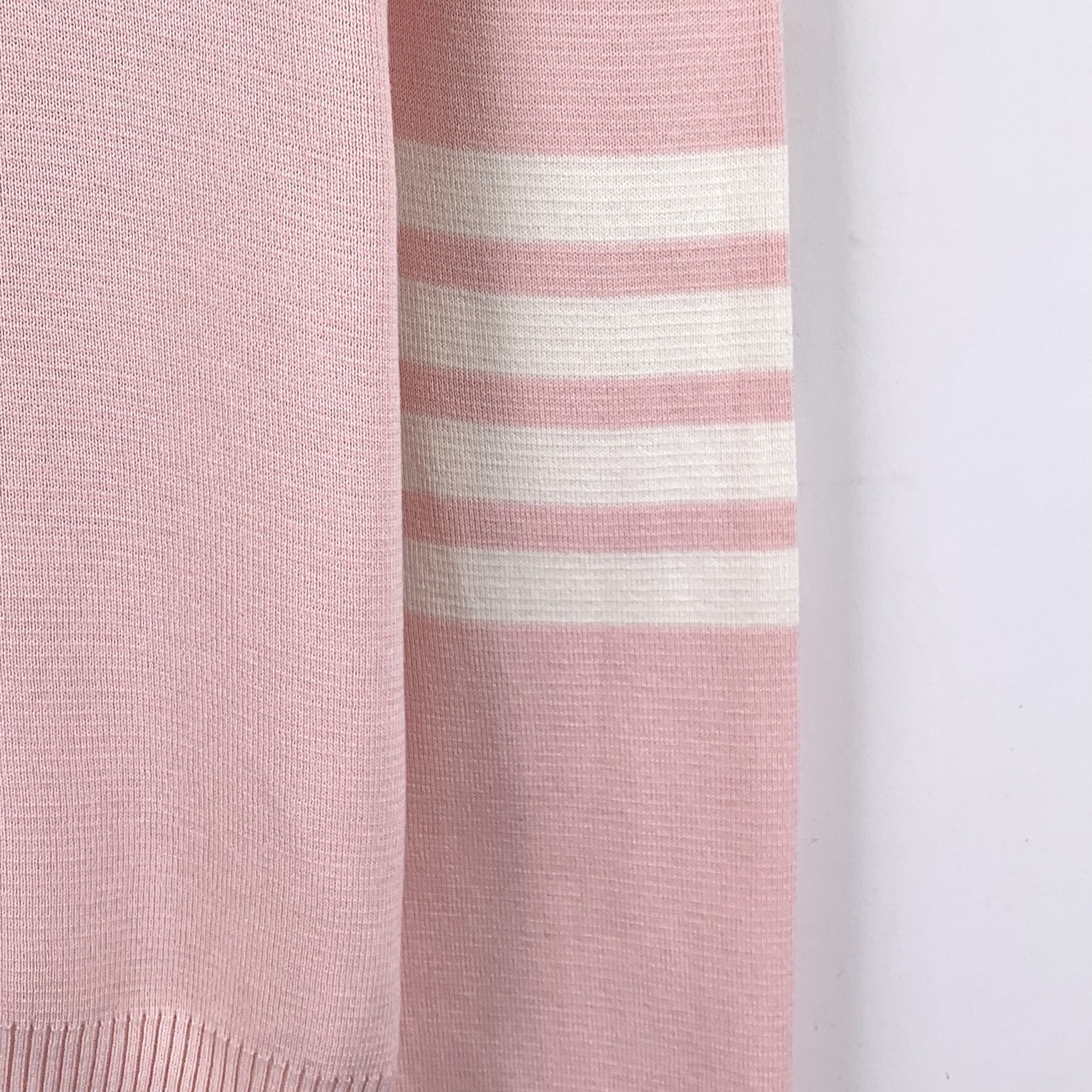 Thom Browne Thom Browne Four-Bar Cotton Sweater Pink (2) Size US M / EU 48-50 / 2 - 4 Thumbnail
