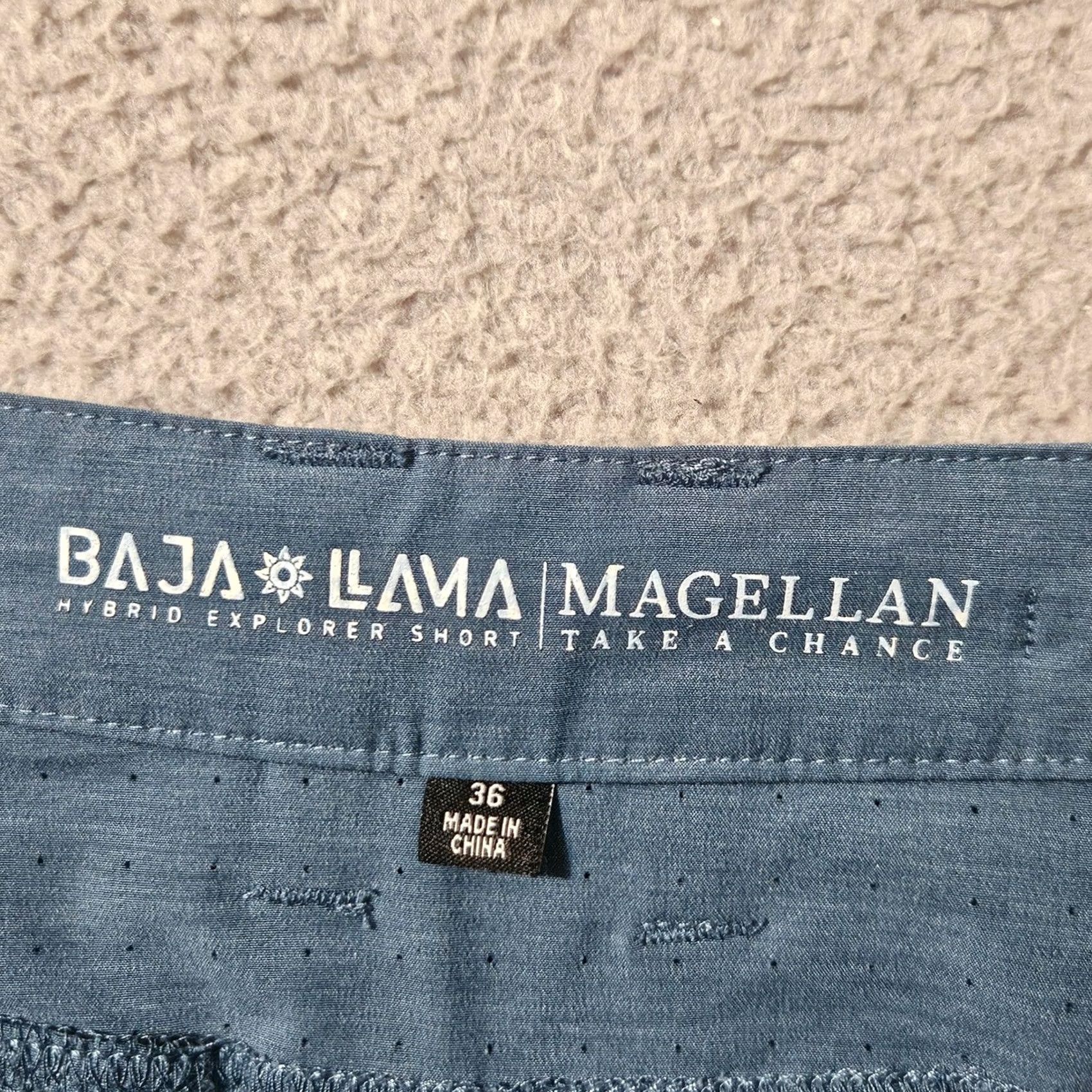 Vintage Baja Llama Magellan Explorer Blue Stretch Active Shorts Mens Sz 36 x 9 Size US 36 / EU 52 - 4 Thumbnail
