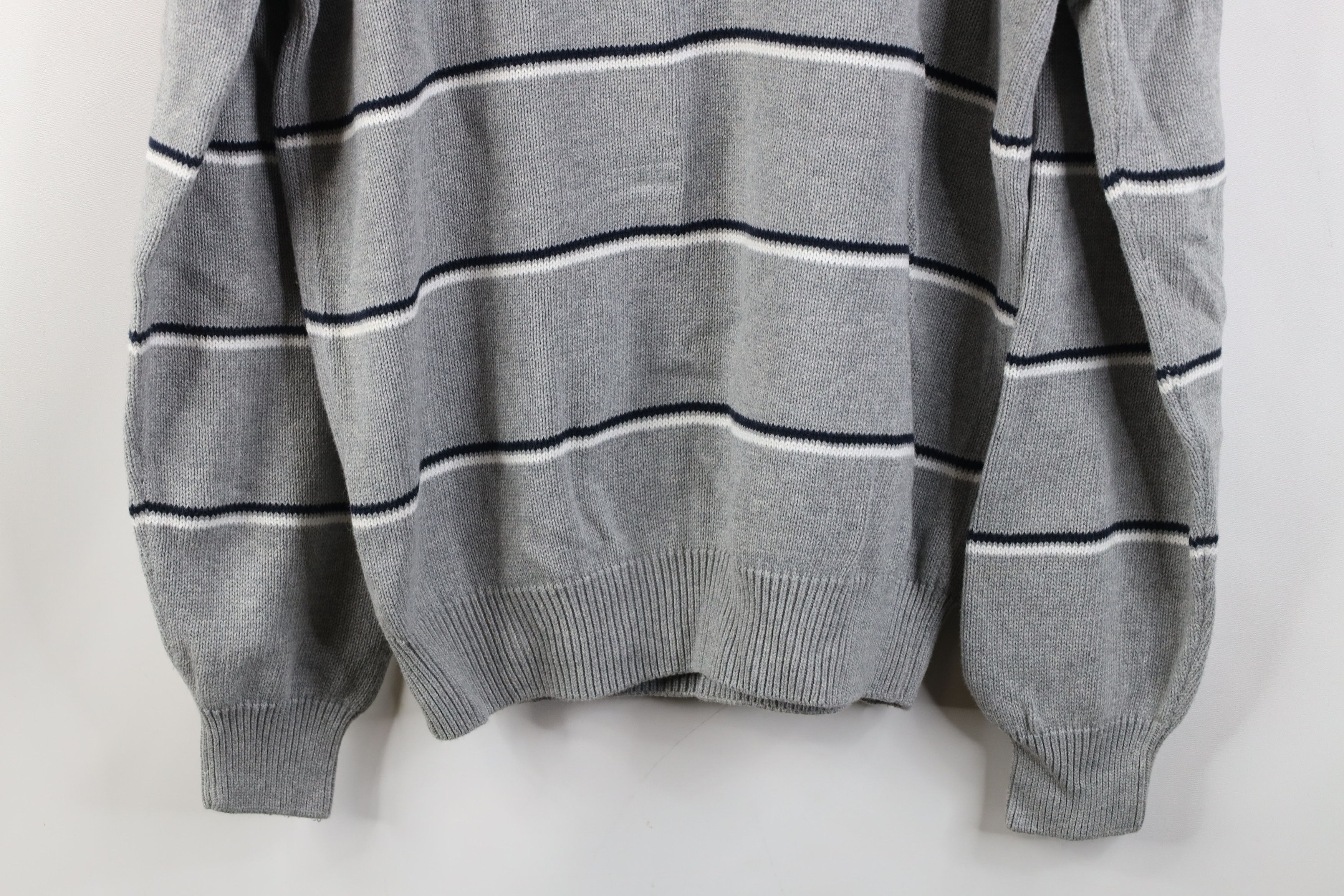 Nautica Vintage Nautica Cotton Ribbed Knit Crewneck Sweater Gray Size US L / EU 52-54 / 3 - 11 Thumbnail