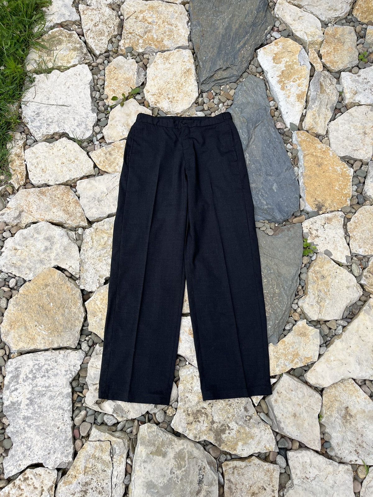 【90s Emporio Armani】baggy nylon slacks Vintage Emporio Armani Trousers Mens 40 90s Military Pant