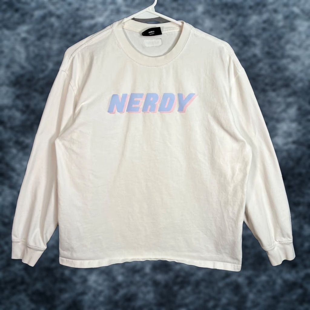 Vintage Nerdy Mens Small White Long Sleeve Crewneck T Shirt Size US S / EU 44-46 / 1 - 1 Thumbnail