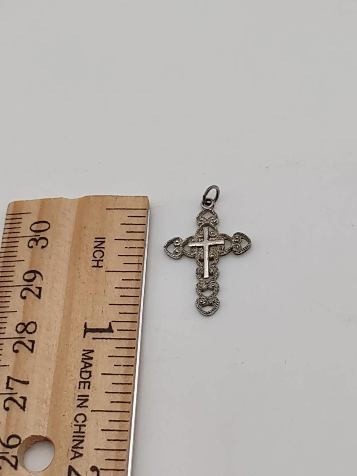 The Unbranded Brand VTG Sterling Silver Antiochian Style Cross Charm Pendant 925 Size ONE SIZE - 3 Thumbnail