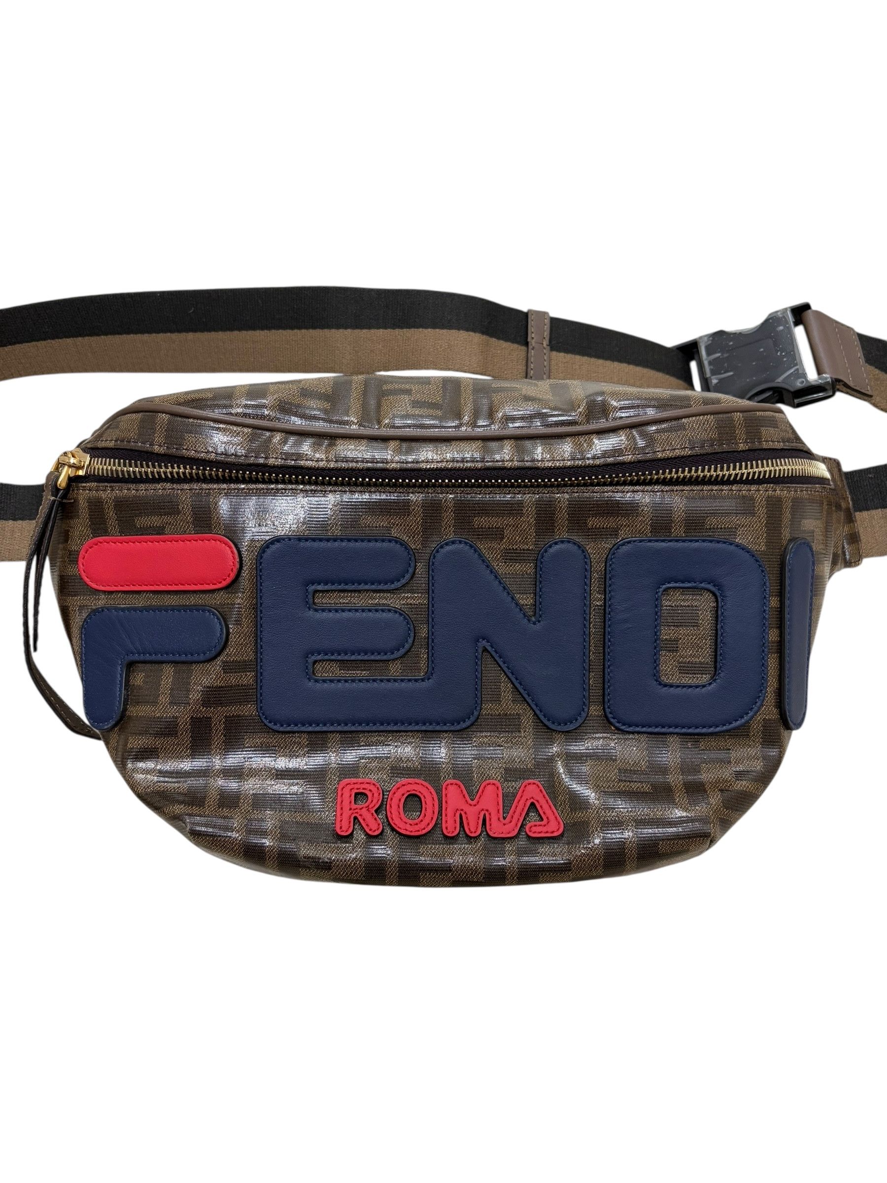 Fendi Fendi Fila Brown FF Monogram Logo Mens Bumbag Size ONE SIZE - 3 Thumbnail