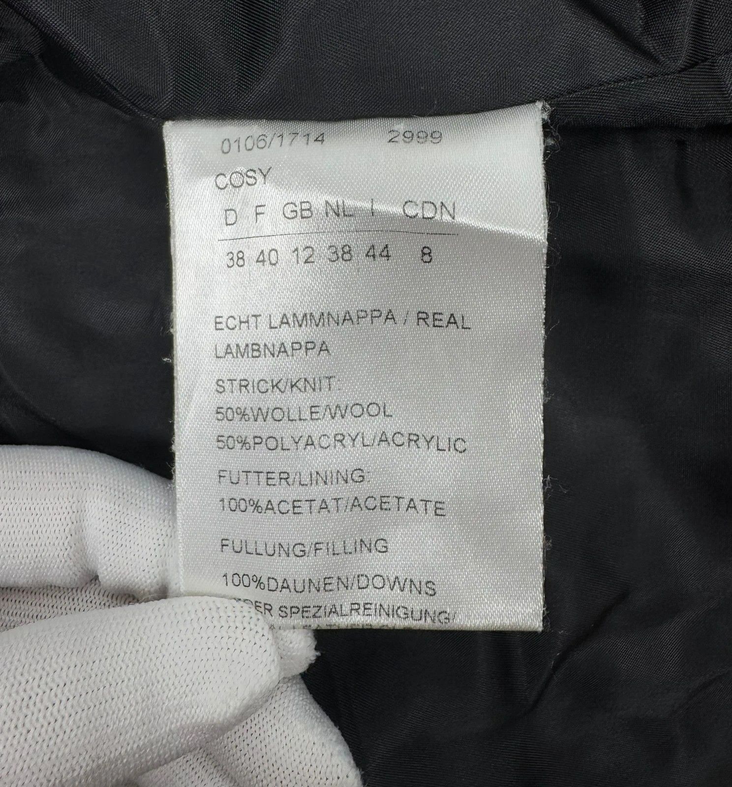 Orwell Genuine Leather Down Puffer Jacket Belted size M