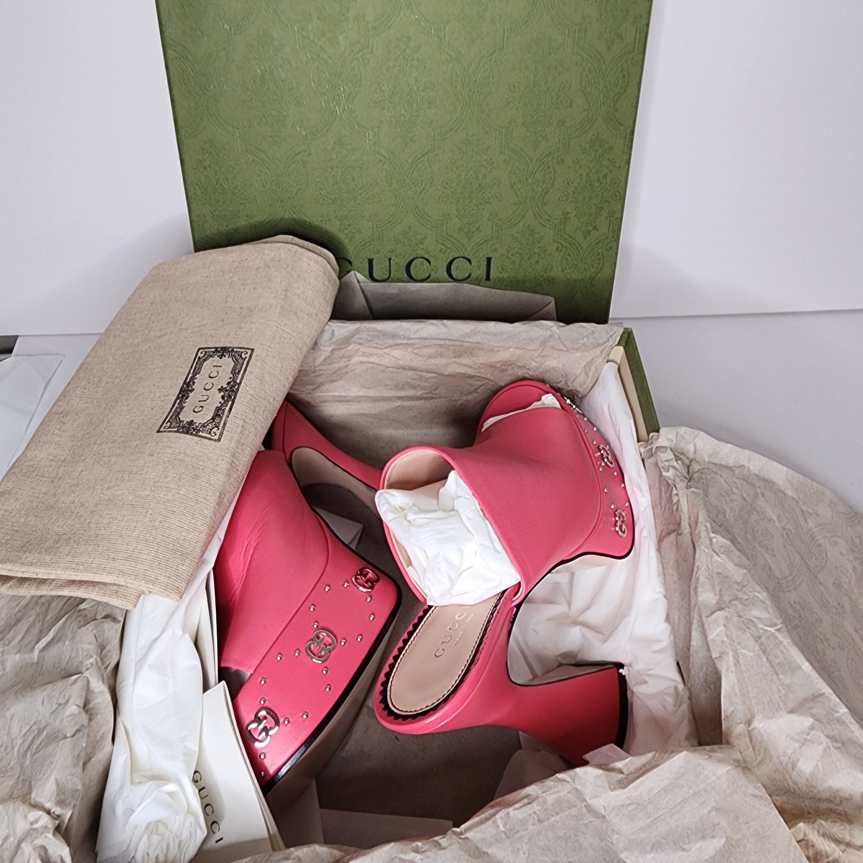 Gucci Gucci Malaga Kid Platform Mules Size US 8.5 / IT 38.5 - 9 Thumbnail