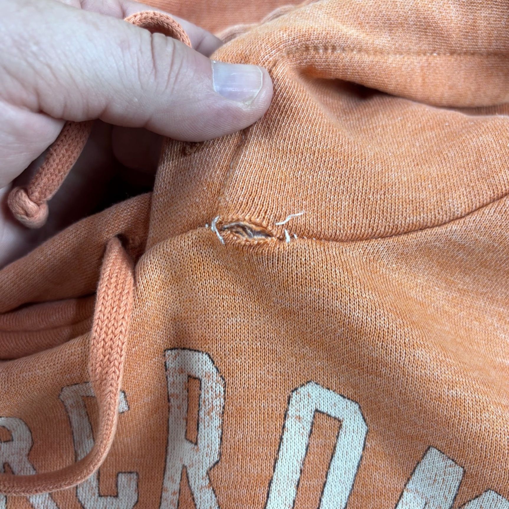 Abercrombie & Fitch VINTAGE Abercrombie & Fitch Hoodie Sweatshirt Womens S Orange Logo 90s Cotton Polyester Blended Pockets Embroidered Raised Letters Size S / US 4 / IT 40 - 4 Thumbnail