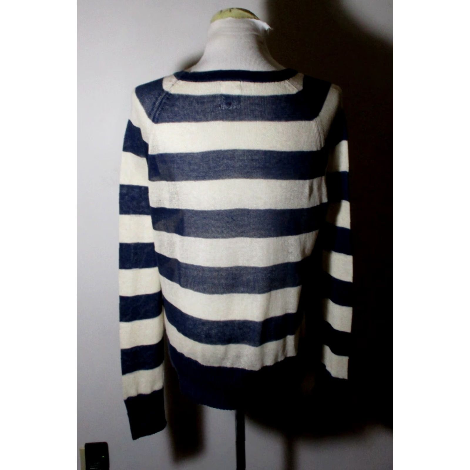 Vintage EVER Blue 100% Cotton Long Sleeve Sweater Women M Size M / US 6-8 / IT 42-44 - 5 Thumbnail