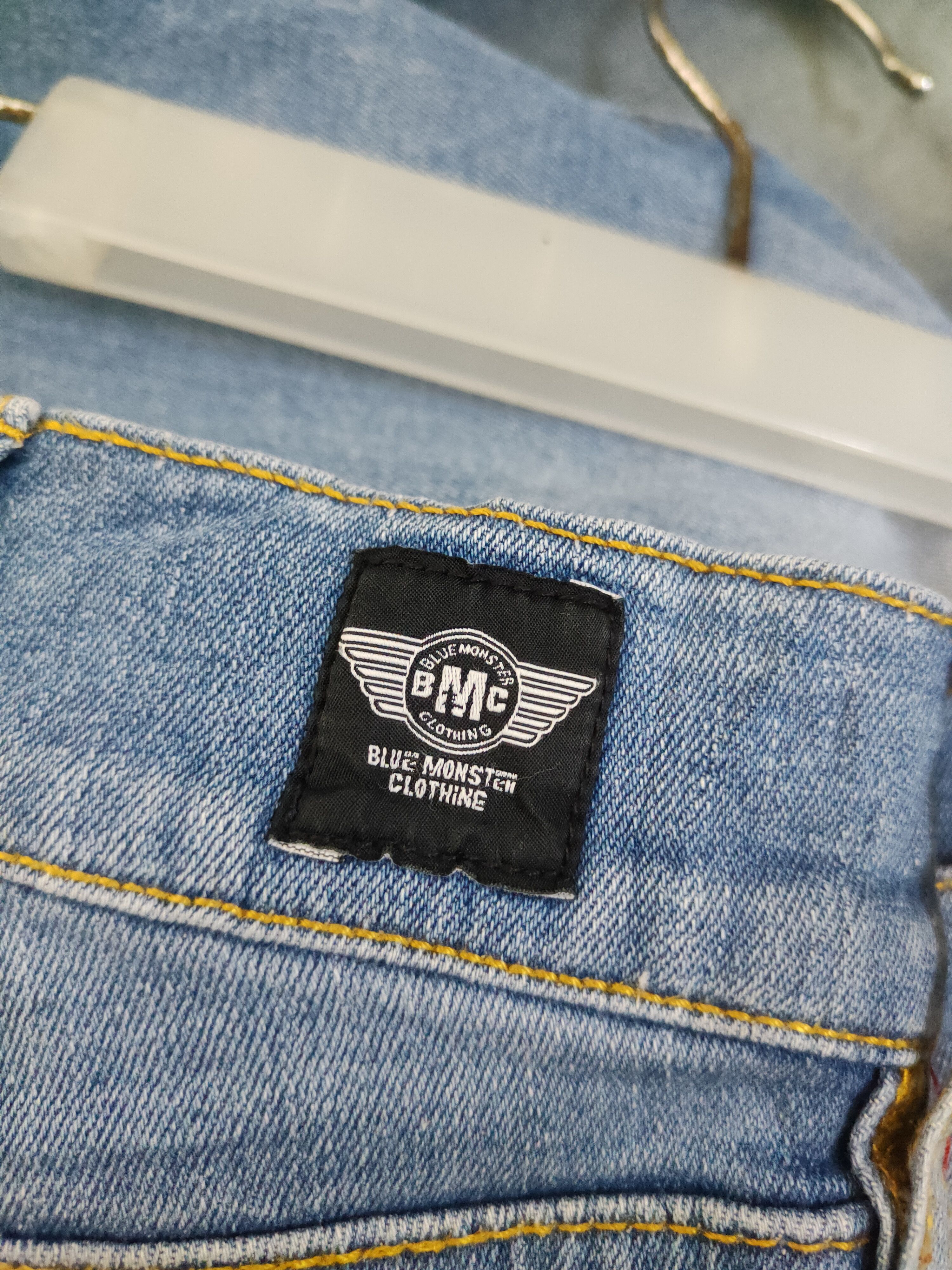 Japanese Brand Blue Monster Blue Distressed Ripped Jeans #W1951 Size US 32 / EU 48 - 15 Thumbnail