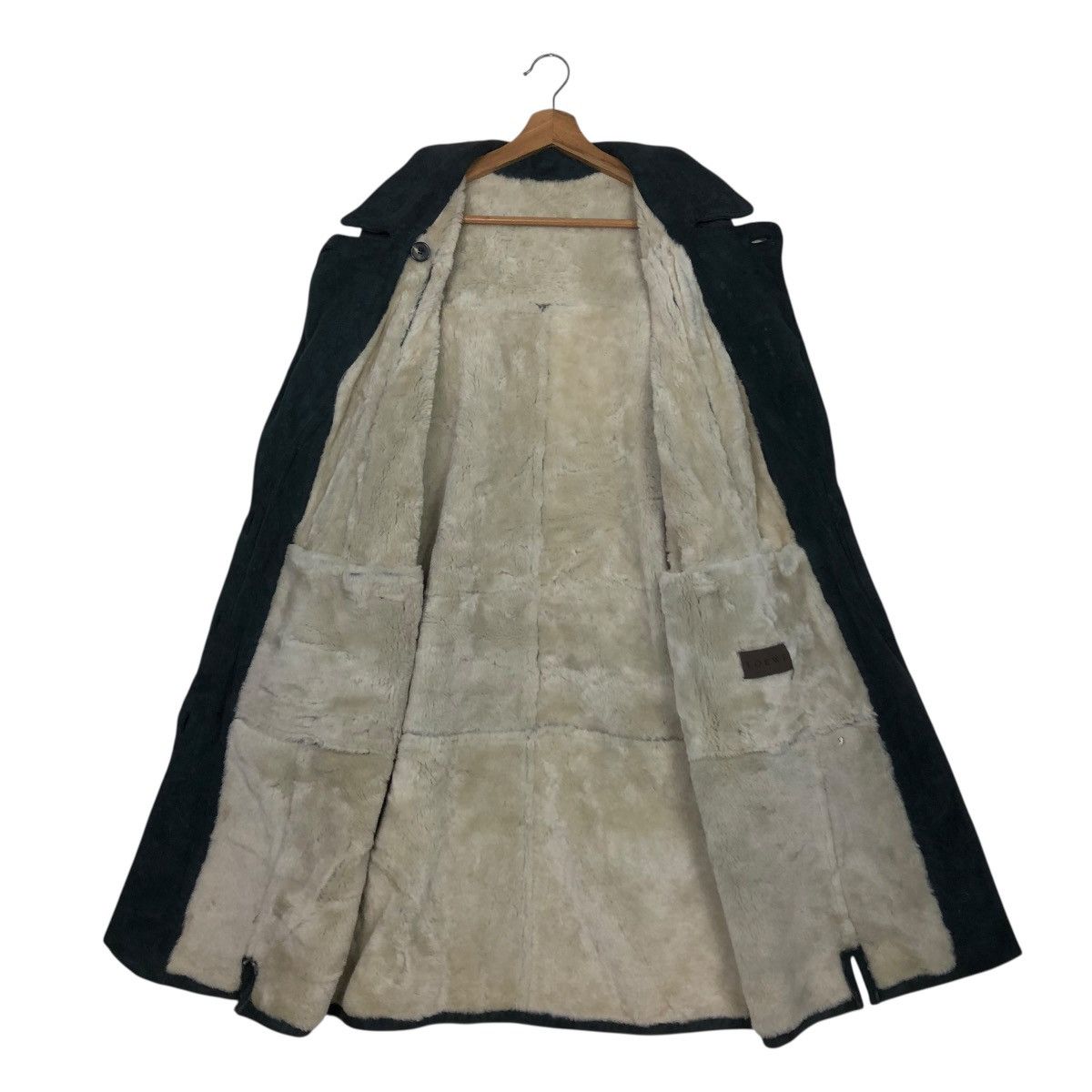 Loewe 🔥VINTAGE LONG LEATHER JACKET LOEWE BLANKET FUR LINING Size XS / US 0-2 / IT 36-38 - 16 Thumbnail