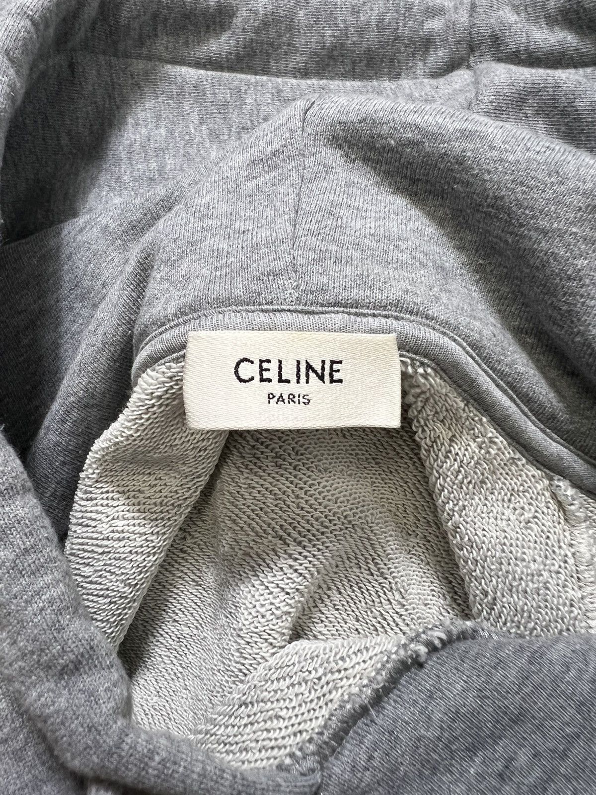 Celine Celine - Grey Triomphe Hoodie Size L / US 10 / IT 46 - 12 Thumbnail