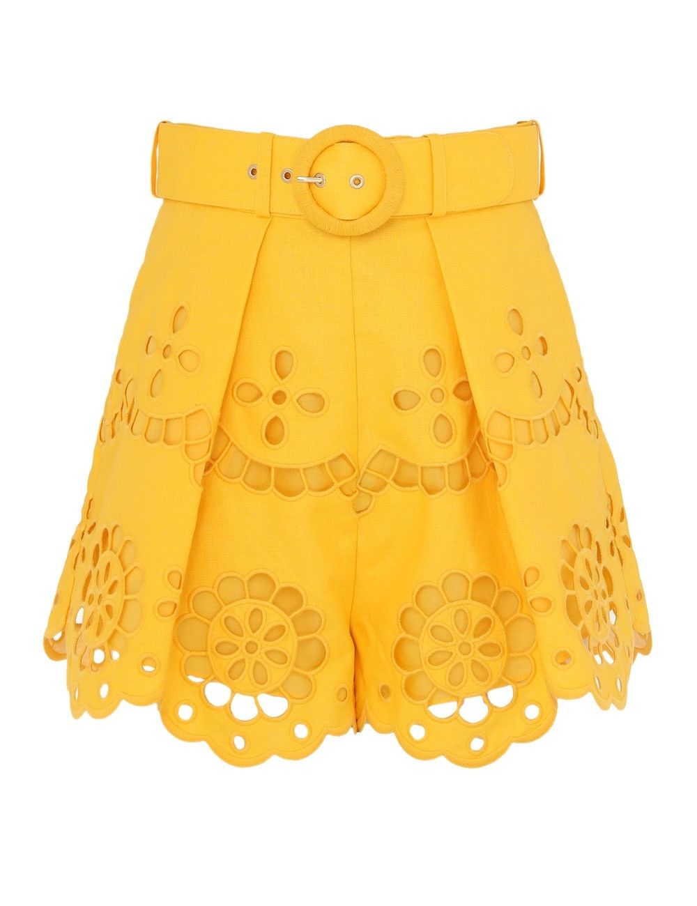 Zimmermann oc11z0525 Pop Embroidered Short in Yellow Size 27" / US 4 / IT 40 - 1 Thumbnail