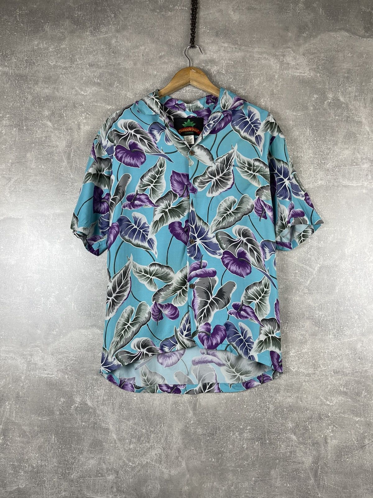 Other Pineapple Juice Hawaii Shirt Rayon Aloha Floral Blue Purple Size US S / EU 44-46 / 1 - 1 Thumbnail