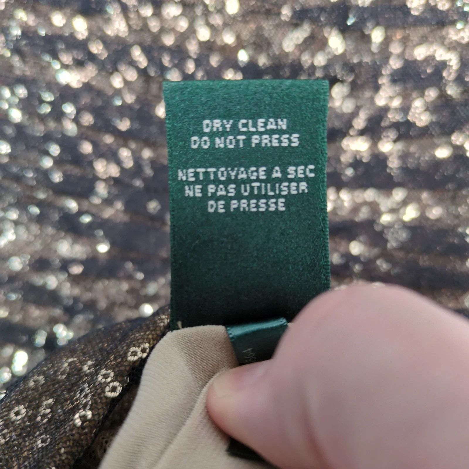 Ralph Lauren LRL Ralph Lauren Evening Gold Sequin Chiffon Bodycon Dress Size XS / US 0-2 / IT 36-38 - 9 Thumbnail