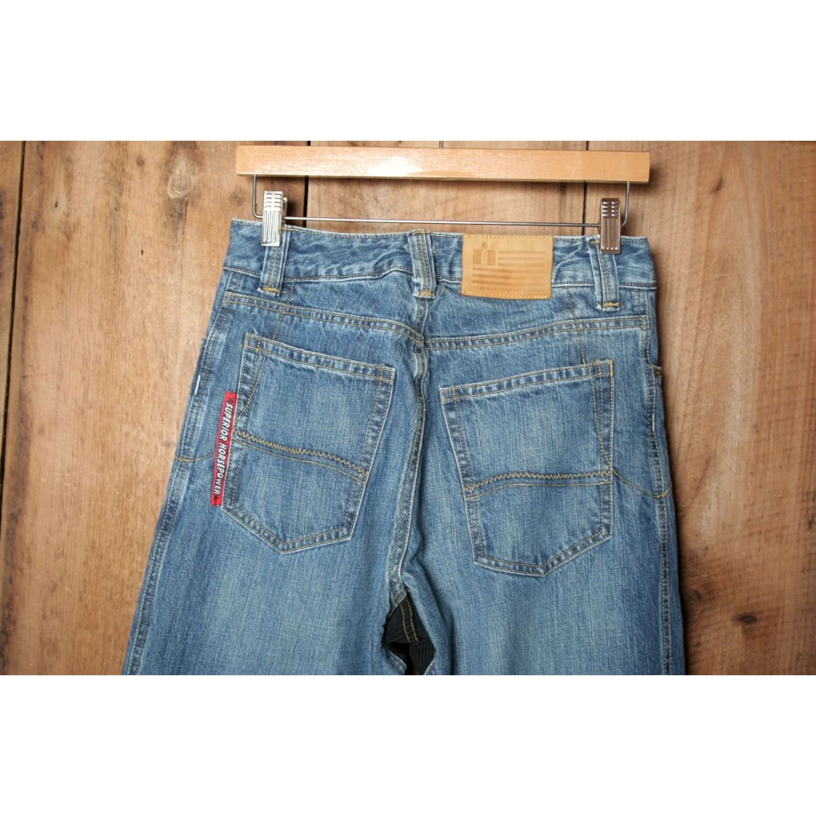 Denime ICON Victory Pant Jeans Blue Denim Button Fly Motorcycle Pant Sz 28 Mens Regular Jeans Size US 26 / EU 42 - 6 Thumbnail