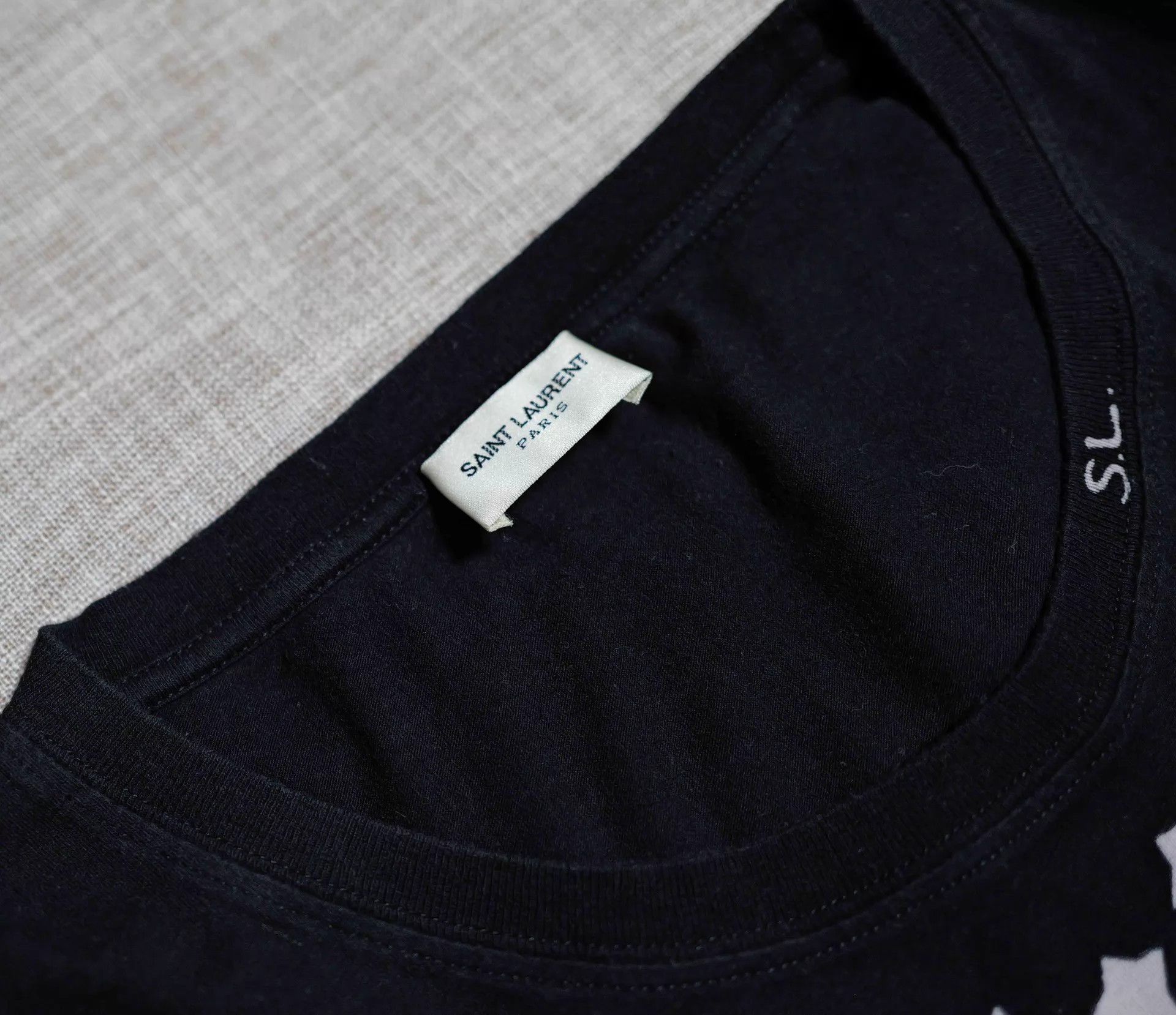 Saint Laurent Paris SLP 16SS Black Distressed Star Print T-Shirt XL Size XL / US 12-14 / IT 48-50 - 3 Thumbnail