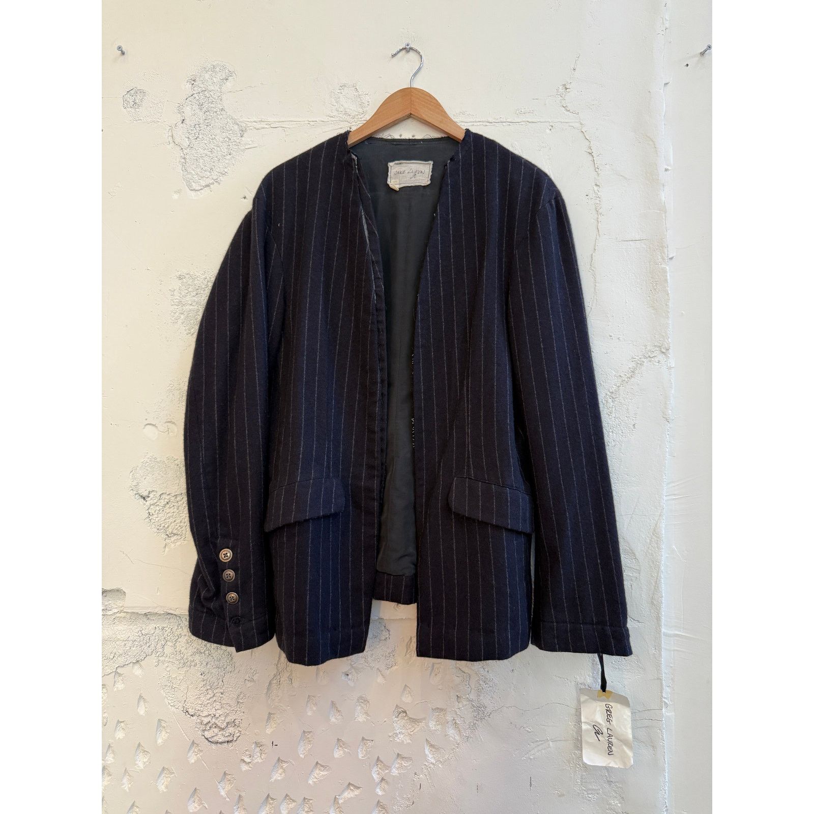 Greg Lauren Greg Lauren Deconstructed SAMPLE Pinstripe Trucker Ollie Size US L / EU 52-54 / 3 - 1 Thumbnail