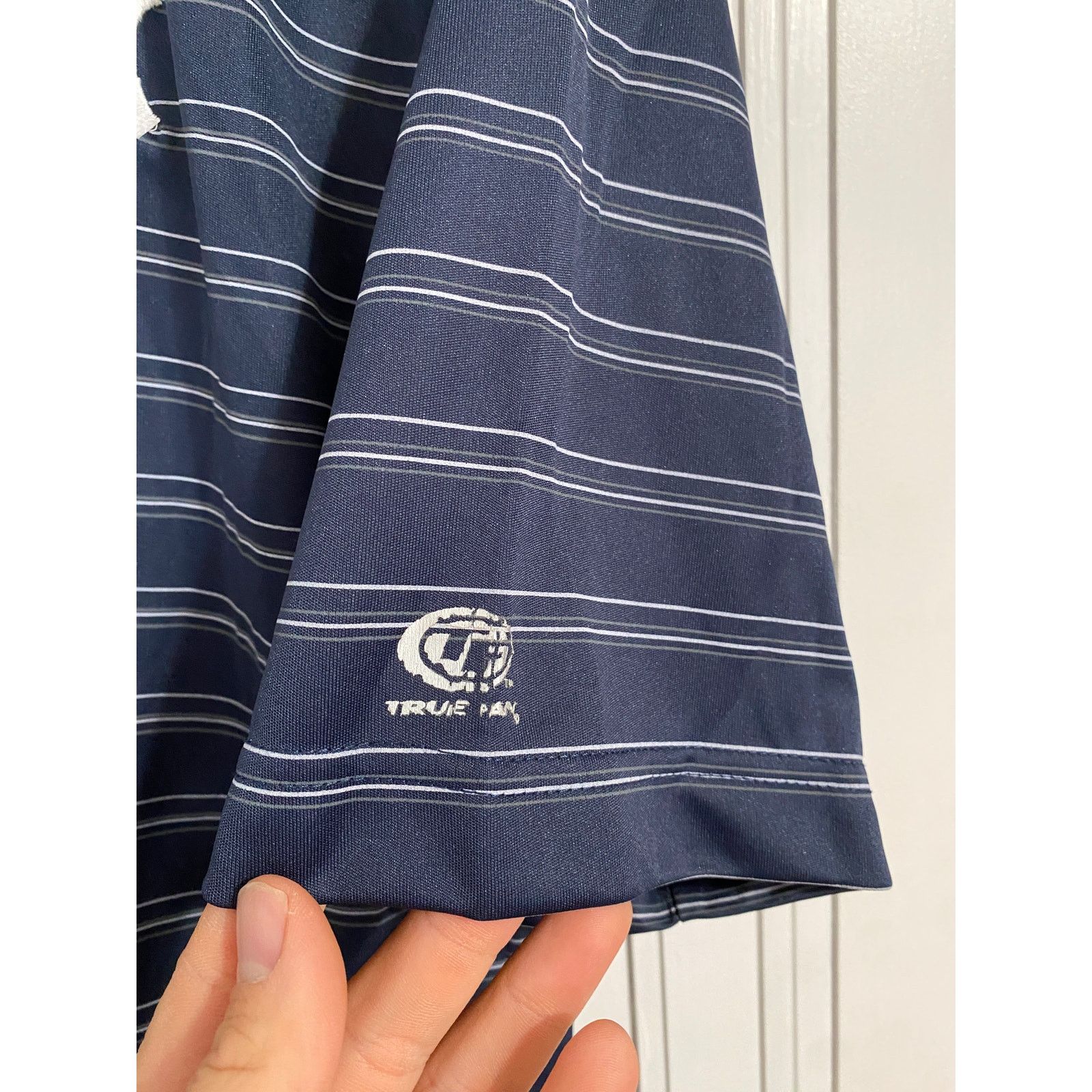 MLB New York Yankees Blue Striped Polo Shirt Men's Size Medium Size US M / EU 48-50 / 2 - 3 Thumbnail