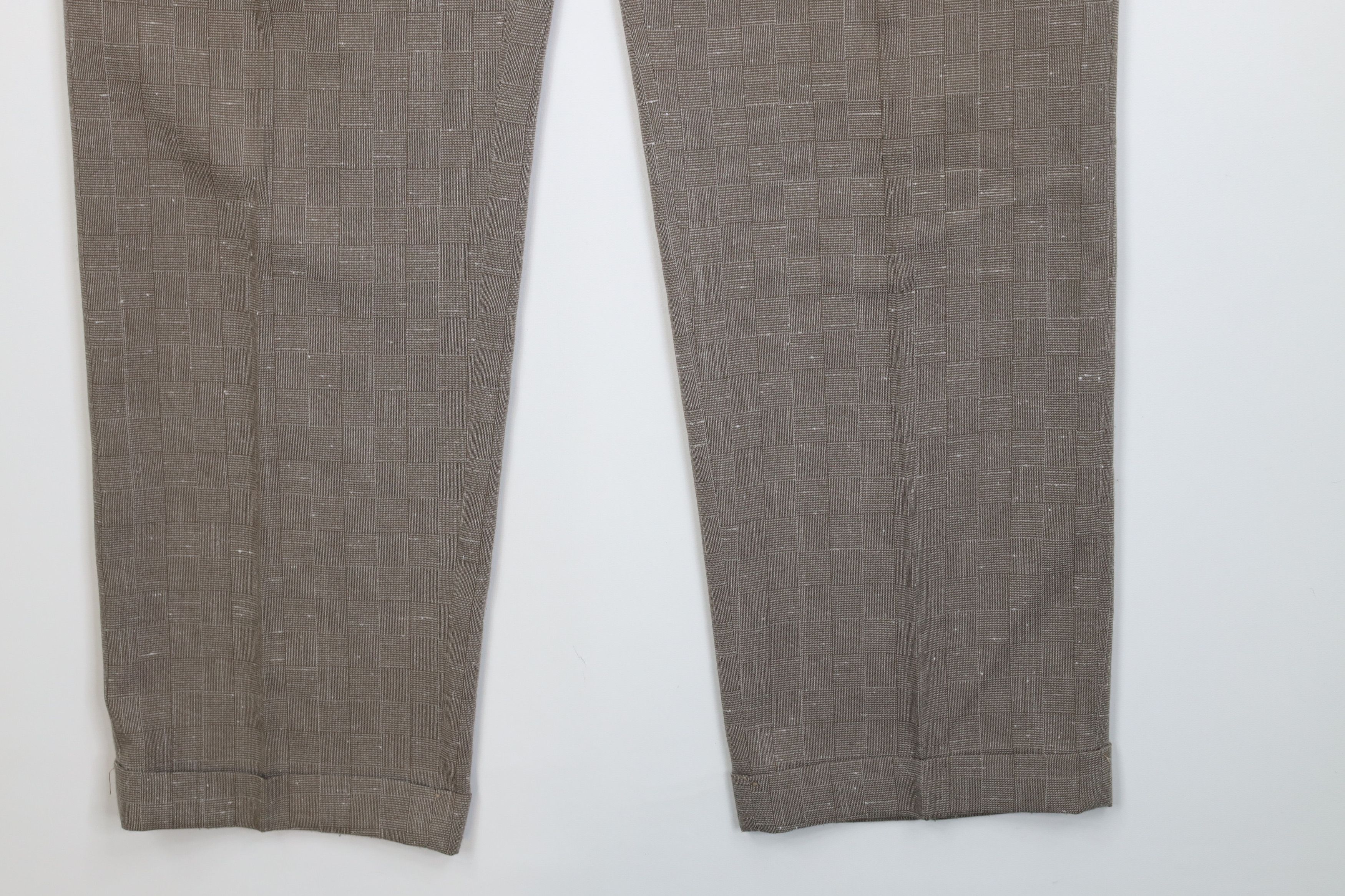 Vintage Vintage 90s Streetwear Knit Wide Leg Chino Pants Checkered Size US 36 / EU 52 - 5 Thumbnail