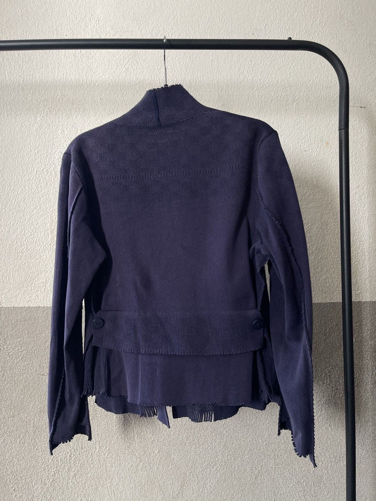 Issey Miyake APOC Issey Miyake Single Button Knit Blazer Frayed Hem Size M / US 6-8 / IT 42-44 - 2 Thumbnail