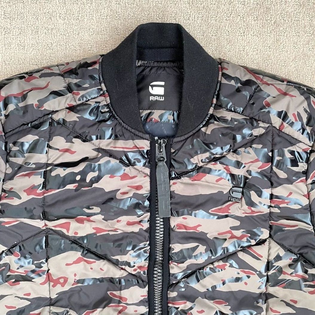 G-Star G Star Whistler Meefic Quilted Bomber Jacket Men XS Camo Full Zip Padded Size US XS / EU 42 / 0 - 3 Thumbnail