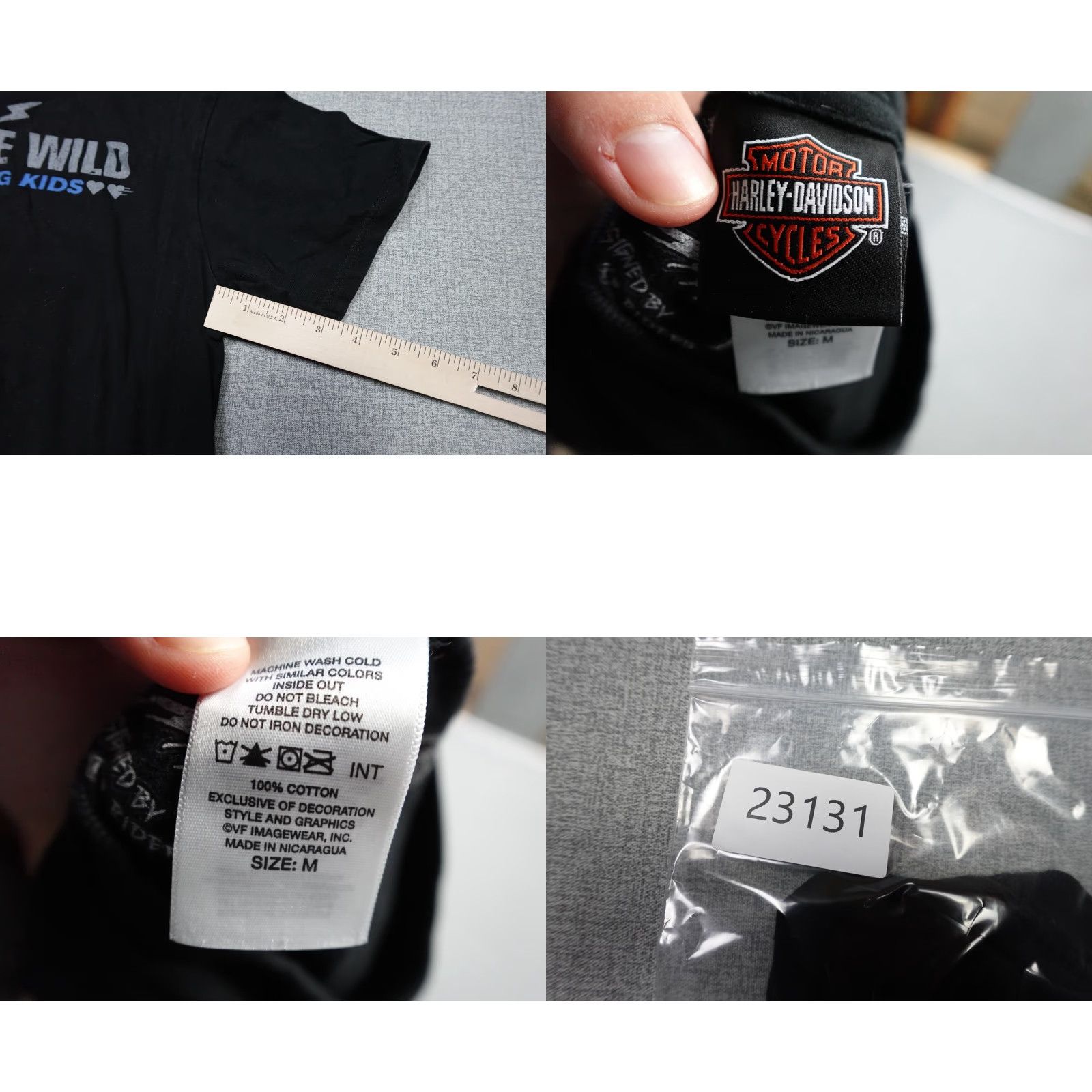 Harley Davidson Harley-Davidson Shirt Mens M Black Motorcycle Back in Black Logo T-Shirt Vintage Men Size US M / EU 48-50 / 2 - 8 Thumbnail