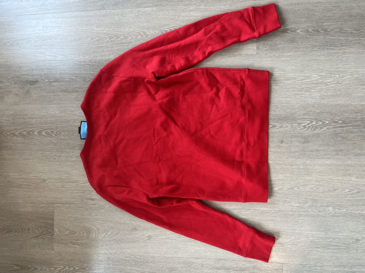 Gucci × Vintage Gucci Red Ghost Skull Sweatshirt Size S / US 4 / IT 40 - 2 Thumbnail