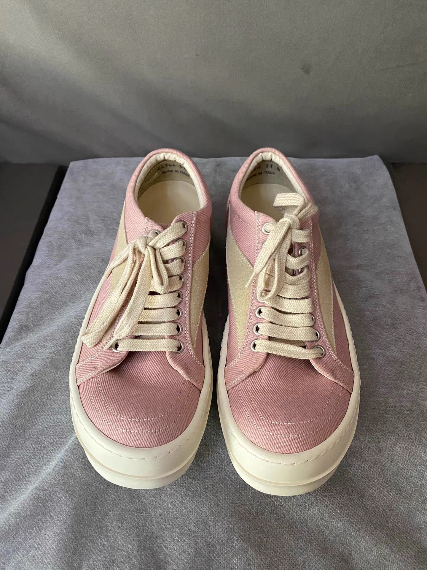 Rick Owens Rick Owens DRKSHDW Pink Geobasket Size US 7 / IT 37 - 3 Thumbnail
