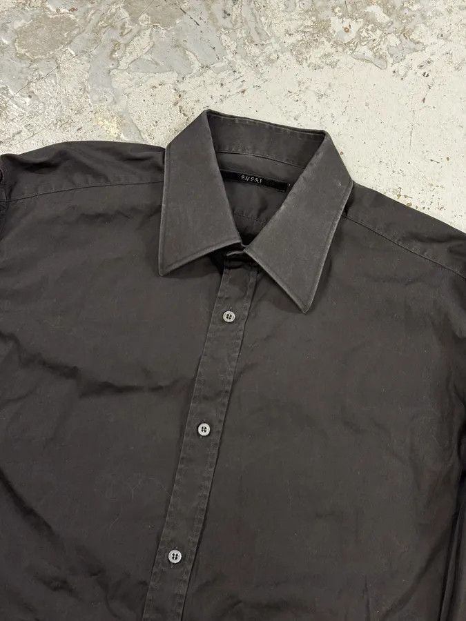 Gucci Gucci Black Classic Cotton Shirt Size US M / EU 48-50 / 2 - 8 Thumbnail
