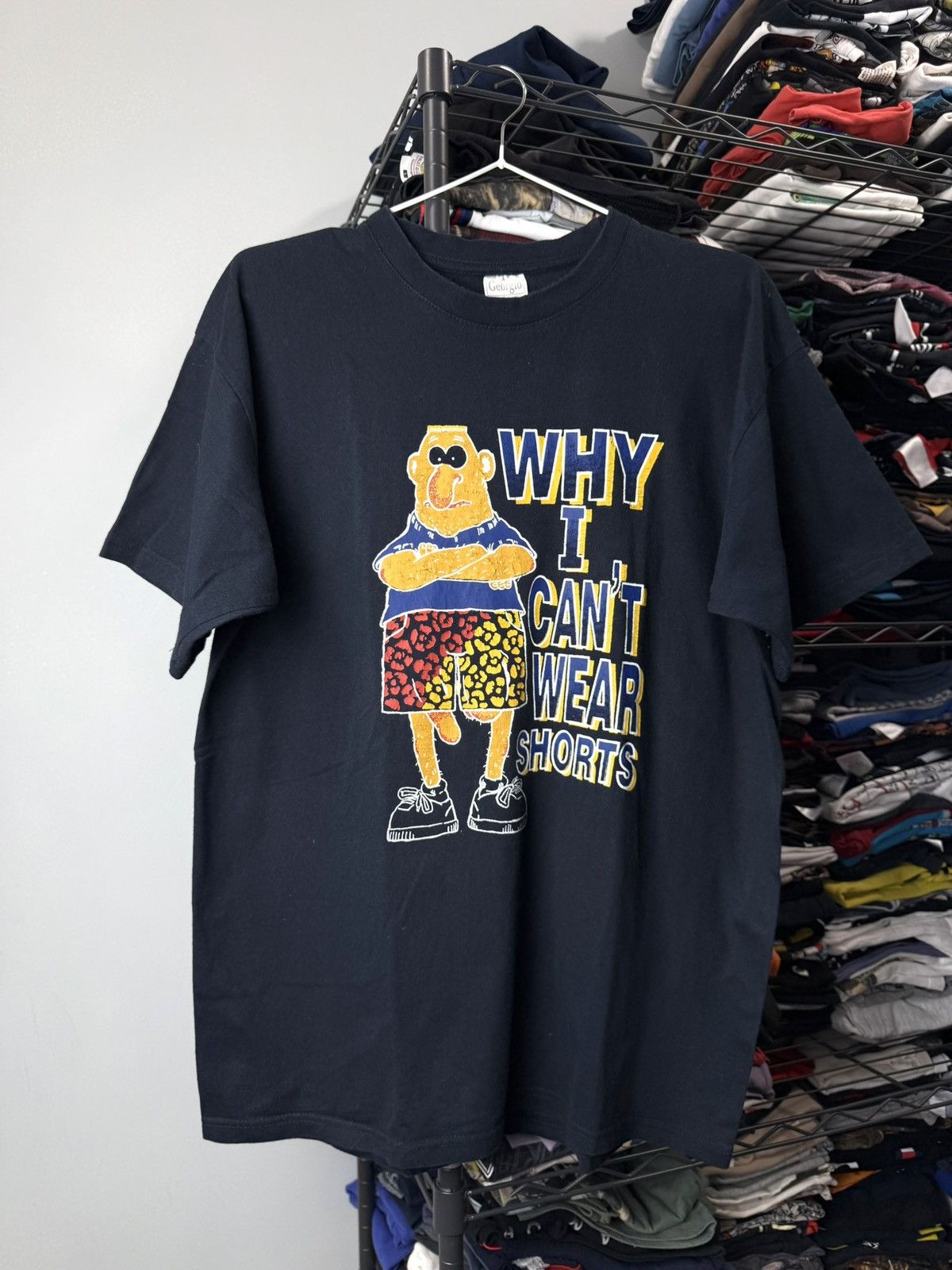 Vintage Y2K 90’s Vintage Why I Can’t Wear Shorts Funny T Shirt Size US M / EU 48-50 / 2 - 1 Thumbnail