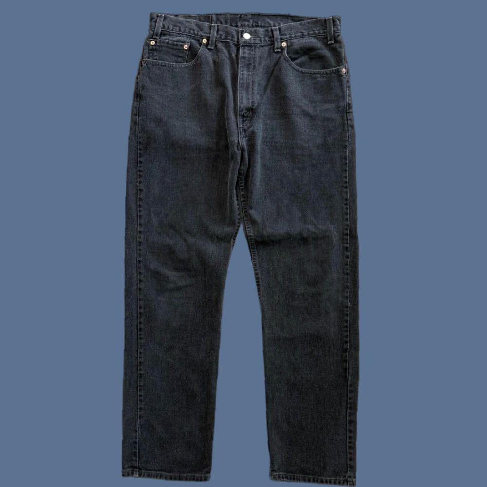 Levi's VINTAGE Levi’s 505 Black Denim Jeans Men Regular Straight 38x33 / 38 BLACK 90s Y2K Men Size US 38 / EU 54 - 1 Thumbnail