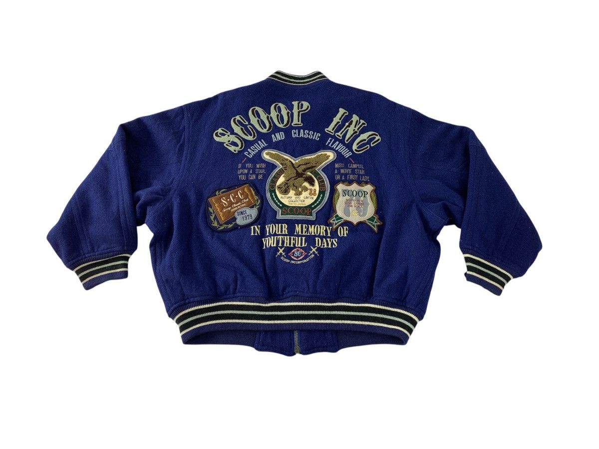 Other Scoop Inc Navy Patch Wool Sleeve Padded Inner Snap Button Size US L / EU 52-54 / 3 - 1 Thumbnail