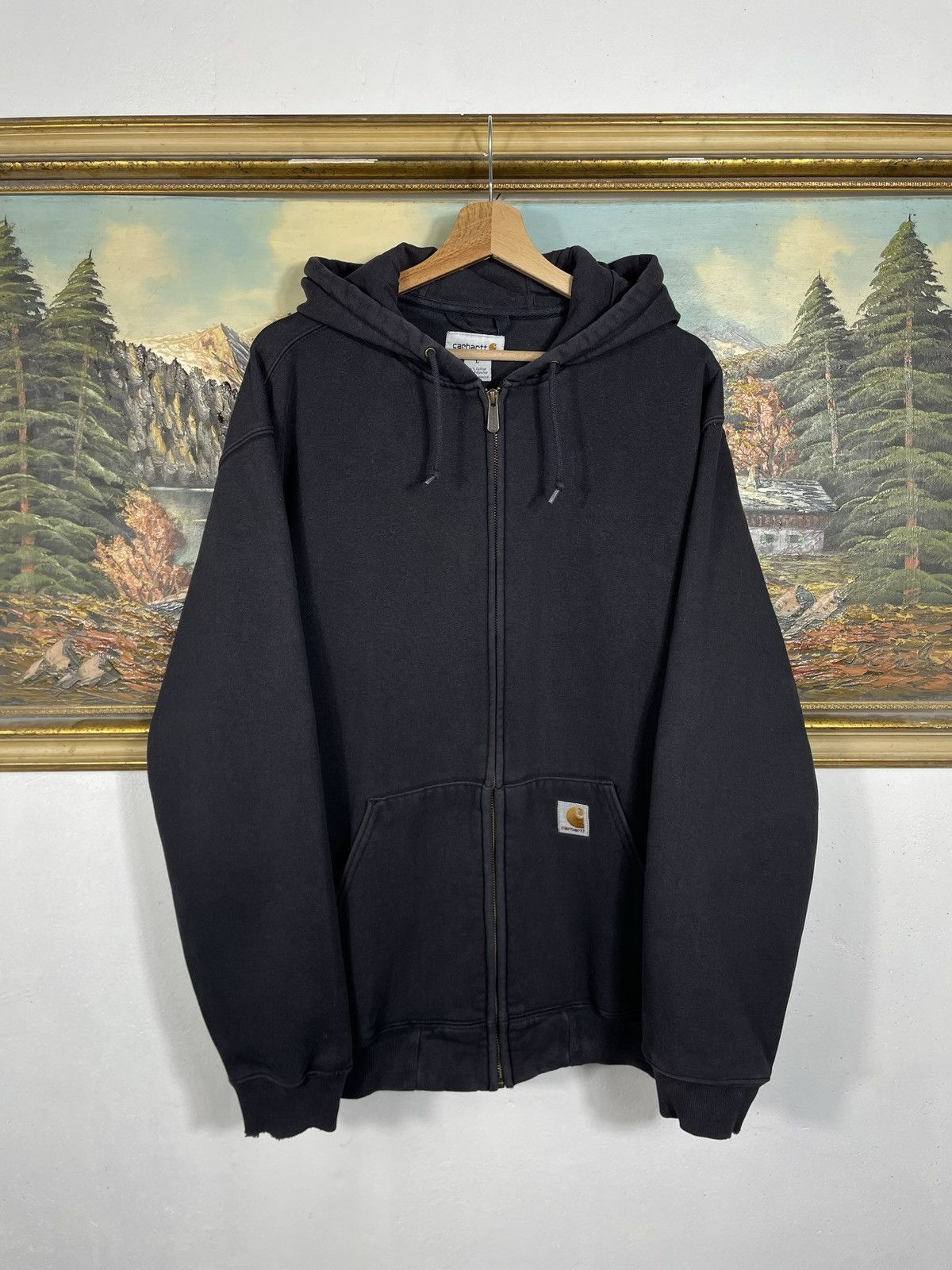 Carhartt × Vintage Carhartt Retro 00s Sweatshirt Jacket Skate Distressed Rap Size US L / EU 52-54 / 3 - 1 Thumbnail