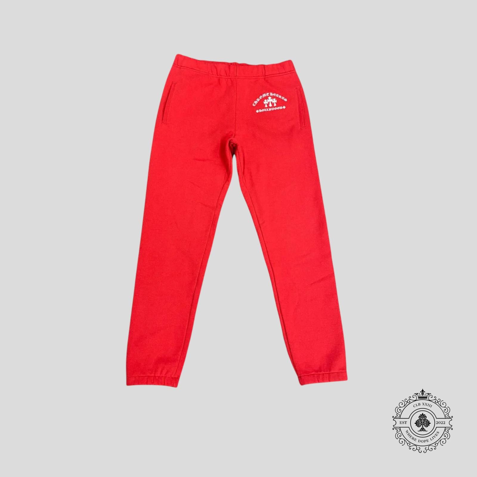 Chrome Hearts Chrome Hearts Triple Cross Sweatpants in Red Size US 32 / EU 48 - 1 Thumbnail
