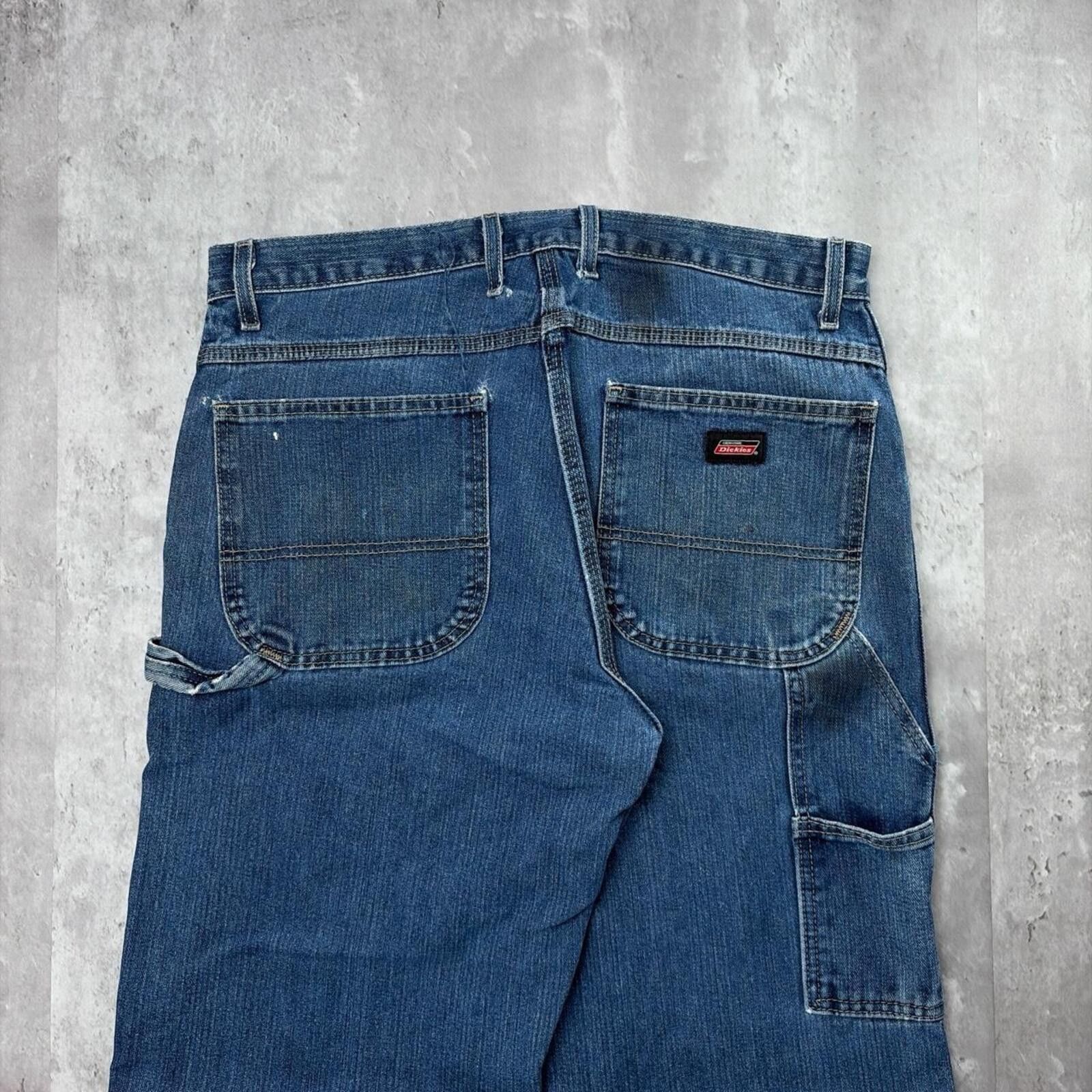 Dickies Y2K Dickies Carpenter Baggy Distressed Skater Denim Jeans Size US 34 / EU 50 - 2 Thumbnail
