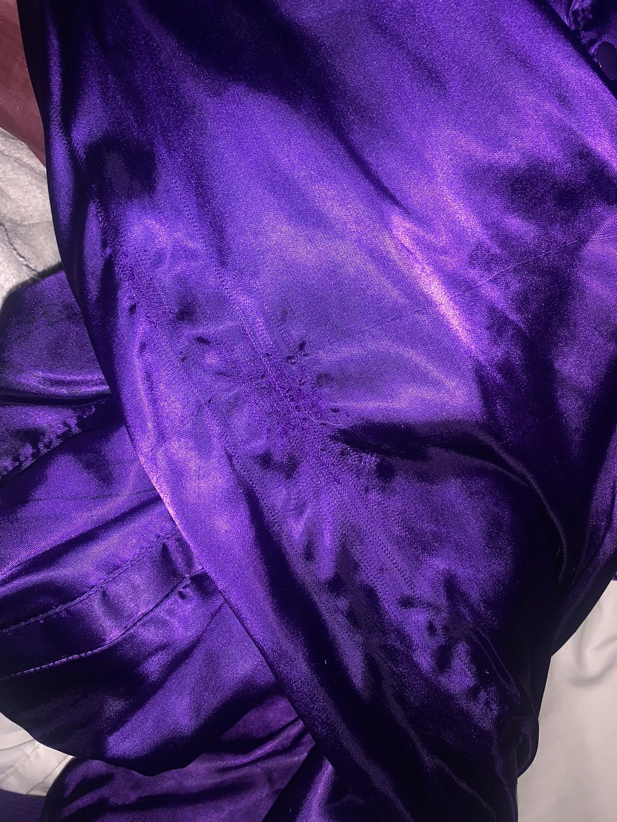 Other × Vintage Purple Satin Bomber Jacket Fully Embroidered Size US L / EU 52-54 / 3 - 8 Thumbnail