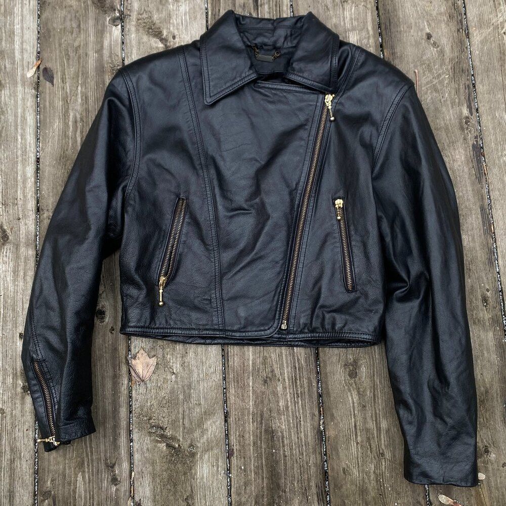 Danier Vintage 90s Danier Mandy Style Biker Jacket Asymmetrical Zi Size US XS / EU 42 / 0 - 2 Thumbnail